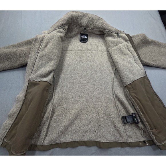 North Face Denali Jacket Womens Small Polartec Fleece Softshell Olive Tan - Picture 13 of 14